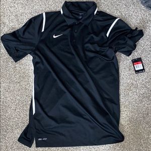 Nike Dri-Fit Black/White Polo Brand New!!